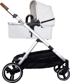 Deryan Evy Kinderwagen - Duo Kinderwagen - Uitbreidbaar - Inclusief Reiswieg - Creme -Babyreizen 1007x1200 1