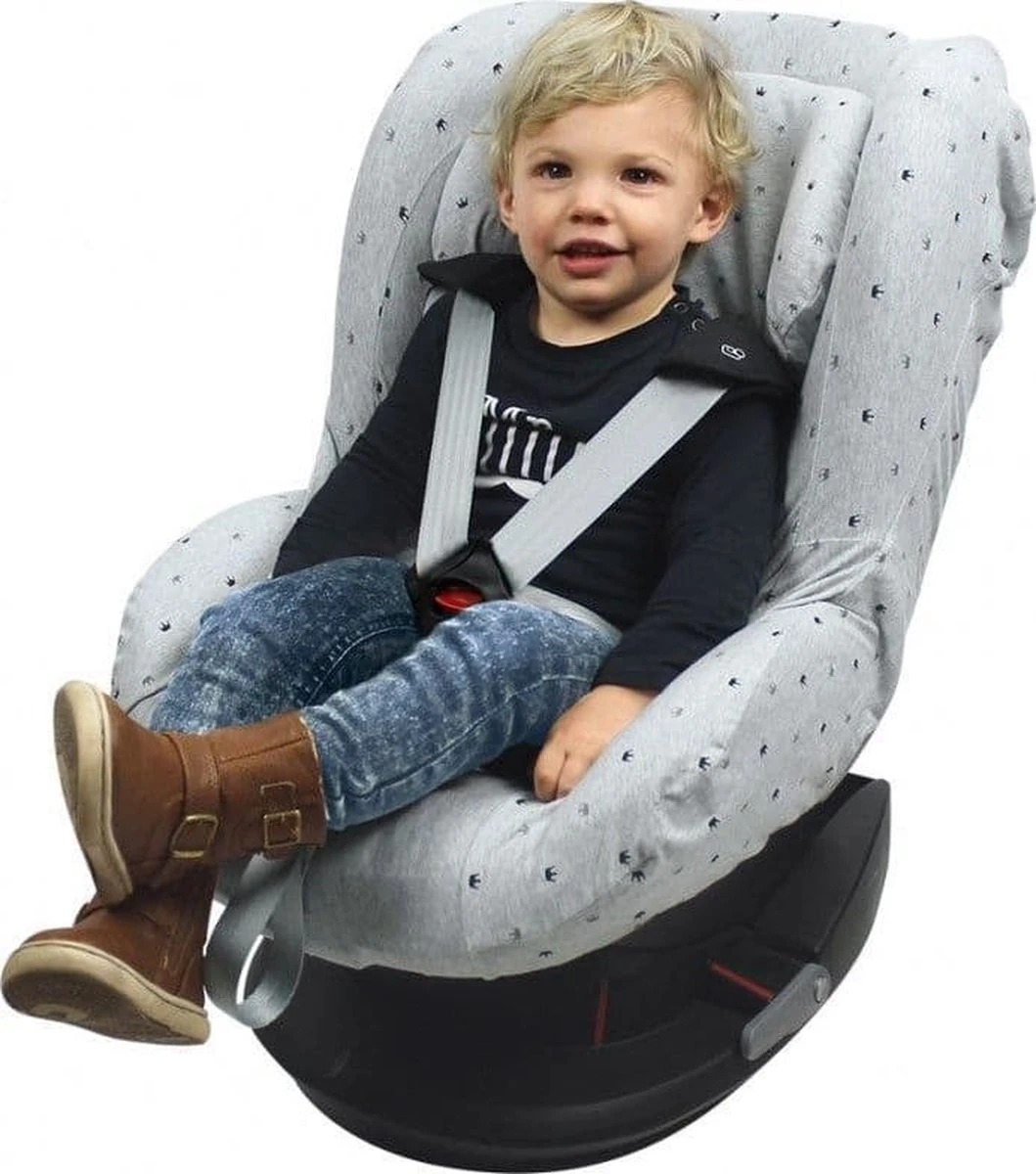 Dooky Seat Cover Groep 1 Autostoel Hoes Light Grey Crowns 6 Dooky Seat Cover Groep 1 Autostoel Hoes Light Grey Crowns - Afbeelding 4
