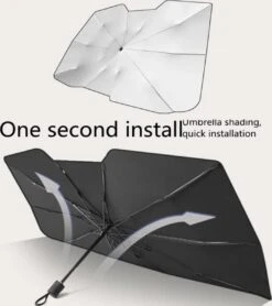 TDR - Zonnescherm / Autoparaplu - Binnenkant Voorruit Auto - Opvouwbaar - Hitte En UV Bescherming - 122 X 65 Cm -Babyreizen 1066x1200 1