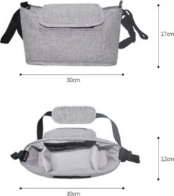 Wandelwagen Tas | Luiertas | Organizer | 30 X 17 CM | Bevestig Aan Kinderwagen | Mama | Baby | -Babyreizen 1067x1200 3