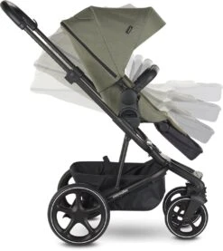 Easywalker Harvey 3 / Harvey³ Voordeelset Bestaande Uit Kinderwagen, Reiswieg, Voetenzak, Regenhoes Voor Zitting En Reiswieg, Hoes Voor De Reiswiegmatras - Kleur Fossil Grey -Babyreizen 1069x1200 3