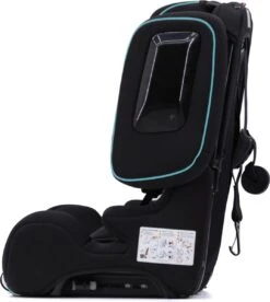 Hamilton By Yoop Cabrio Premium Opvouwbare Autostoel – Veilig, Comfortabel En Lichtgewicht Autozitje – Groep I, II, III Autostoeltje Voor 9 Maanden Tot 12 Jaar – Neon Blauw – ISOFIX Kliksysteem - 1e Opvouwbare Autostoel Ter Wereld - Zwart/Neon Blauw -Babyreizen 1075x1200 1