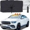 TDR - Zonnescherm / Autoparaplu - Binnenkant Voorruit Auto - Opvouwbaar - Hitte En UV Bescherming - 122 X 65 Cm