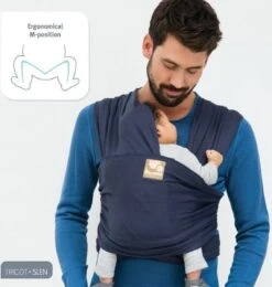 Babylonia - Tricot-Slen Organic - Draagdoek Baby - Silver Blue -Babyreizen 1142x1200 2