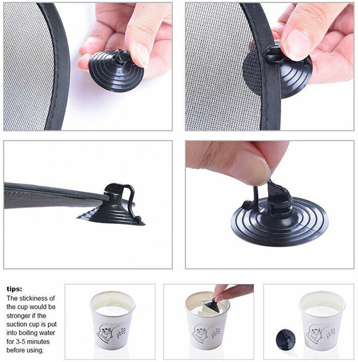 Zonnescherm Auto - Zonwering - Zijruit - Achterruit - UV Protectie - Set Van 3 - Rheme 4 Zonnescherm Auto - Zonwering - Zijruit - Achterruit - UV Protectie - Set Van 3 - Rheme - Afbeelding 2