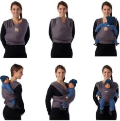 Babylonia - Tricot-Slen Organic - Draagdoek Baby - Silver Blue -Babyreizen 1191x1200 3