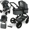 KIDUKU- 3 In 1 Combi-kinderwagen- Antraciet/zwart Buggy Incl. Autostoeltje-regenhoes- Inklapbaar -Babyreizen 1193x1200 5