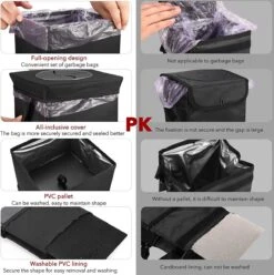 Merkloos Auto Afvalbak - Auto Accessories - Prullenbak Auto - Lekvrije Auto Vuilniszak Met Opbergzakken Multifunctioneel -Babyreizen 1197x1200 1