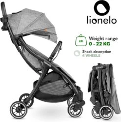 Lionelo Buggy Julie One - Kinderwagen Premium - Automatisch Opvouwen - Wandelwagen Tot 22 Kg - Comfortabele Zitje -Babyreizen 1197x1200 6