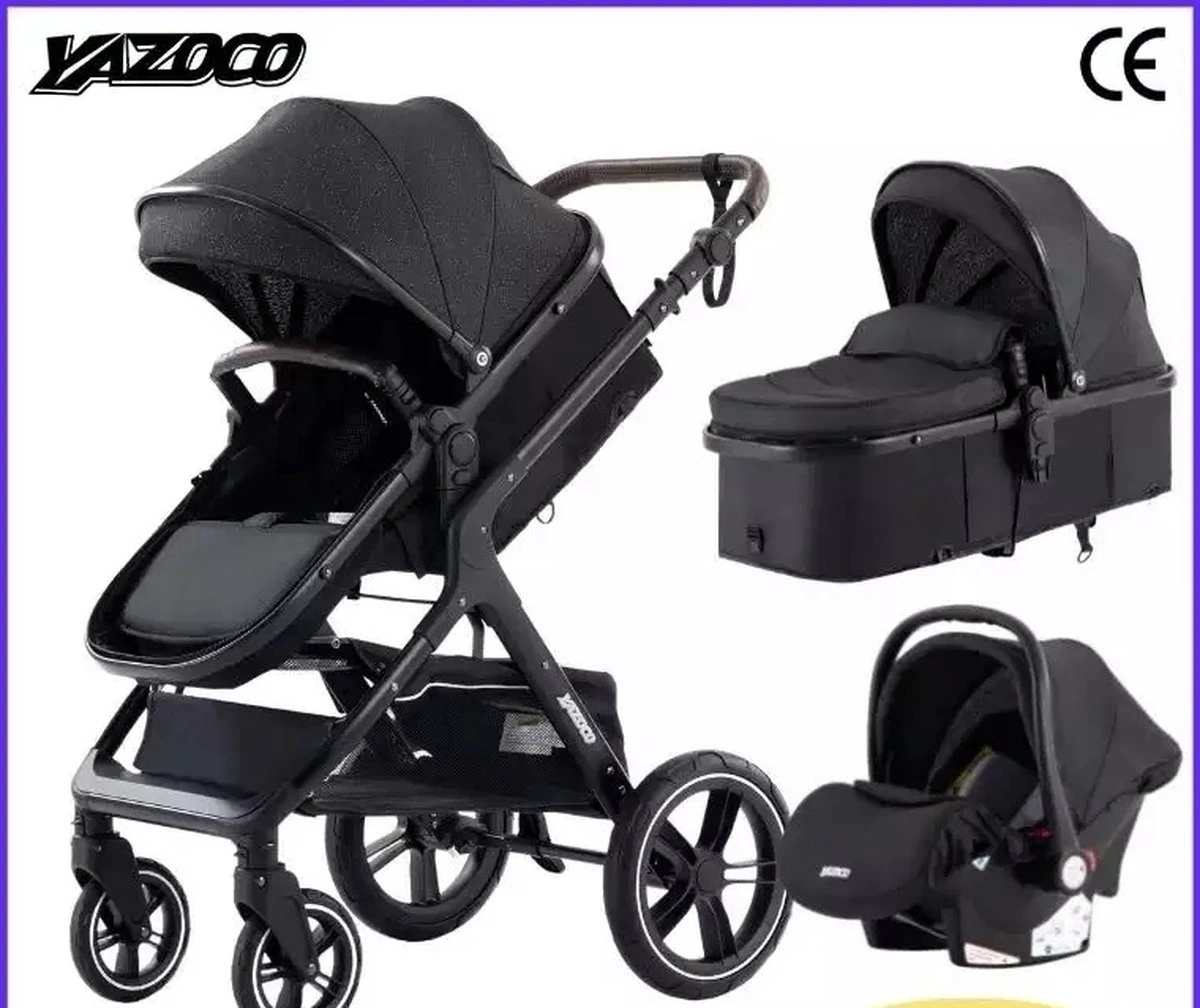 Merkloos Luxe Multi-functionele 3 In 1 Wandelwagen - Babywagen - Kwalitatieve Buggy - Opklapbare Kinderwagen - Licht En Flexibel 18 Merkloos Luxe Multi-functionele 3 In 1 Wandelwagen - Babywagen - Kwalitatieve Buggy - Opklapbare Kinderwagen - Licht En Flexibel - Afbeelding 16