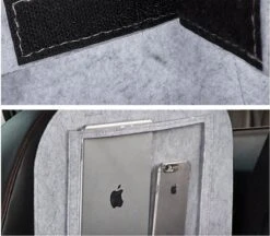 Case2go - Auto Organizer Met Tablet Houder - Autostoel Organizer Met Telefoonhouder En Bekerhouder Auto - Licht Grijs -Babyreizen 1200x1047