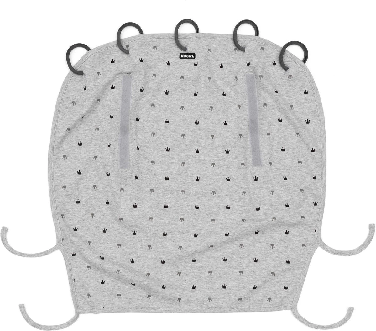 Dooky Universal Cover Zonnescherm Kinderwagen - Light Grey Crowns 3 Dooky Universal Cover Zonnescherm Kinderwagen - Light Grey Crowns