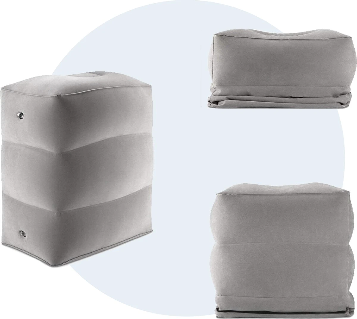 Merkloos Vliegtuigbedje - Opblaasbare Voetensteun - Reiskussen Vliegtuig - 3 Standen 3 Merkloos Vliegtuigbedje - Opblaasbare Voetensteun - Reiskussen Vliegtuig - 3 Standen