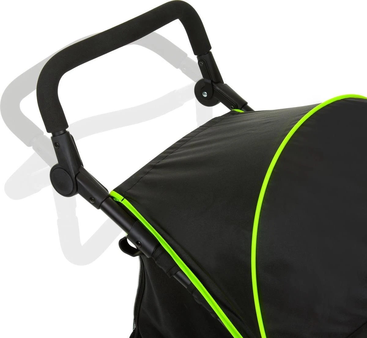 Hauck Runner Kinderwagen - Zwart/Neon Geel 7 Hauck Runner Kinderwagen - Zwart/Neon Geel - Afbeelding 5