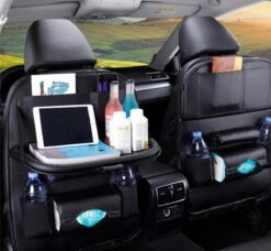 Merkloos Autostoel Organizer - Met Uitklapbare Laptophouder - Auto Organizer Met Tablet Houder - Auto Ipadhouder Voor Kinderen - Auto Organizer Met Uitklapbaar Tafel - Tray - Fleshouder - Tissuehouder - Car Organizer - Car Seat Organizer - Luxe Mat Zwart -Babyreizen 1200x1108 1