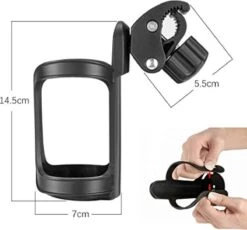 Merkloos Bekerhouder Kinderwagen -360 Graden Draaibaar - Flessenhouder - Fiets - Buggy - Step - Flessen En Beker Houder -Babyreizen 1200x1119 4