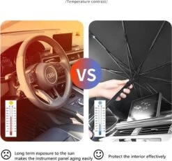 TDR - Zonnescherm / Autoparaplu - Binnenkant Voorruit Auto - Opvouwbaar - Hitte En UV Bescherming - 122 X 65 Cm -Babyreizen 1200x1120 1