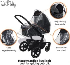 Universele Regenhoes Kinderwagen Met Kijkvenster – Buggy Hoes Universeel – Tegen Regen En Miezer Buggy – Doorzichtig -Babyreizen 1200x1121 2