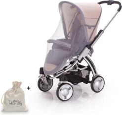 Universele Klamboe – Muggen- & Insectengaas Babybed – Muskieten En Muggennet – Voor Ledikant Kinderwagen Campingbedje – Wit -Babyreizen 1200x1126 3