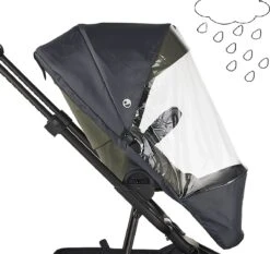Easywalker Harvey 3 / Harvey³ Voordeelset Bestaande Uit Kinderwagen, Reiswieg, Voetenzak, Regenhoes Voor Zitting En Reiswieg, Hoes Voor De Reiswiegmatras - Kleur Fossil Grey -Babyreizen 1200x1131 2