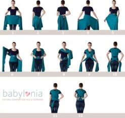 Babylonia - Tricot-Slen Organic - Draagdoek Baby - Silver Blue -Babyreizen 1200x1135 6