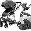 Luxe Kinderwagen 3 In 1 - Wandelwagen - Kinderwagen 3-in-1 Incl Autostoel - Kinderwagen Maxi Cosi – Buggy 3 In 1 - Newborn - Grijs 1 Luxe Kinderwagen 3 In 1 - Wandelwagen - Kinderwagen 3-in-1 Incl Autostoel - Kinderwagen Maxi Cosi – Buggy 3 In 1 - Newborn - Grijs -Babyreizen 1200x1136 2