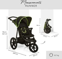 Hauck Runner Kinderwagen - Zwart/Neon Geel 19 Hauck Runner Kinderwagen - Zwart/Neon Geel -Babyreizen 1200x1139 6
