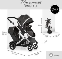Hauck Duett 2 Duo Kinderwagen - Zwart -Babyreizen 1200x1139 7