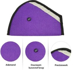 Doodadeals® Autogordel Beschermer - Paars - Gordelhoes Kinderen - Autogordel Beschermers Kind - Gordelbeschermer Auto -Babyreizen 1200x1155 4