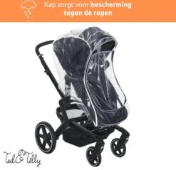 Universele Regenhoes Kinderwagen Met Kijkvenster – Buggy Hoes Universeel – Tegen Regen En Miezer Buggy – Doorzichtig -Babyreizen 1200x1162