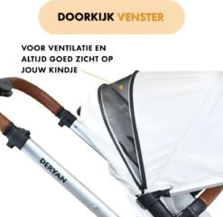 Deryan Evy Kinderwagen - Duo Kinderwagen - Uitbreidbaar - Inclusief Reiswieg - Creme -Babyreizen 1200x1164 2