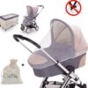 Universele Klamboe – Muggen- & Insectengaas Babybed – Muskieten En Muggennet – Voor Ledikant Kinderwagen Campingbedje – Wit