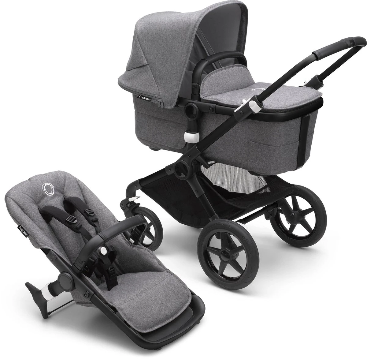 Bugaboo Fox3 Kinderwagen - Black/Grey Melange 9 Bugaboo Fox3 Kinderwagen - Black/Grey Melange - Afbeelding 7