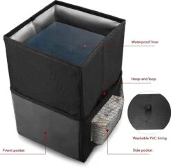 Merkloos Auto Afvalbak - Auto Accessories - Prullenbak Auto - Lekvrije Auto Vuilniszak Met Opbergzakken Multifunctioneel -Babyreizen 1200x1175