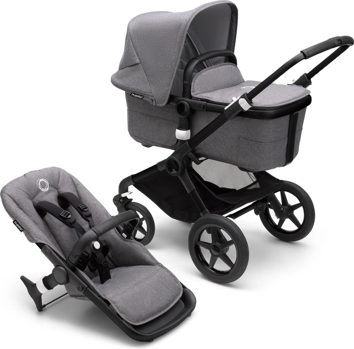 Bugaboo Fox3 Kinderwagen - Black/Grey Melange 3 Bugaboo Fox3 Kinderwagen - Black/Grey Melange