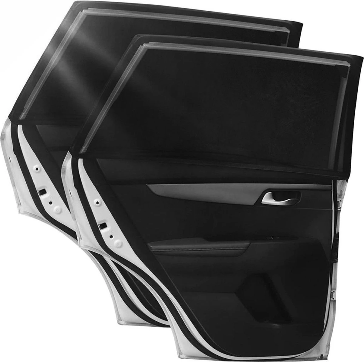 Nince Zonnescherm Auto Zijraam - Overtrek - Set Van 2 Extra Donker 3 Nince Zonnescherm Auto Zijraam - Overtrek - Set Van 2 Extra Donker