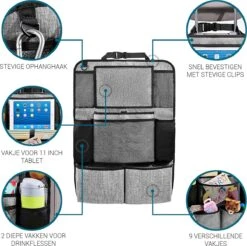 Vannons - Autostoel Organizer - Auto Organizer Voor Kinderen - Met IPadhouder - Grijs 11 Vannons - Autostoel Organizer - Auto Organizer Voor Kinderen - Met IPadhouder - Grijs -Babyreizen 1200x1196 1