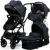 Belecoo - Luxe Kinderwagen - 3-in-1 Buggy - Opklapbare Wandelwagen - Autostoel - Wieg - Multifunctioneel - Zwart -Babyreizen 1200x1196 6