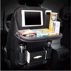 Merkloos PREMIUM Autostoel Organizer - Carseat Organiser - Auto Stoel Organizer - Tablet Houder - Auto Tafeltje - Auto Organizer - Beker Houder - Paraplu Houder - Tissue Doos Houder -Babyreizen 1200x1198