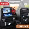 Bablue Autostoel Organizer - Zwart - 1 Stuks - Stevig PU Leer - Met Uitklapbare Tafel - Auto Organizer - Auto Accessories Interieur - Autostoel Organizer Tablet Houder - Autostoel Beschermer -Babyreizen 1200x1200 170