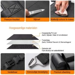 Luxe Auto Organizer Met Tablet Houder Autostoel Organiser Ipadhouder Voor Kinderen – Zwart -Babyreizen 1200x1200 218