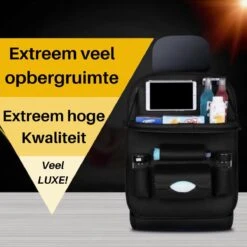 Merkloos PREMIUM Autostoel Organizer - Carseat Organiser - Auto Stoel Organizer - Tablet Houder - Auto Tafeltje - Auto Organizer - Beker Houder - Paraplu Houder - Tissue Doos Houder -Babyreizen 1200x1200 225
