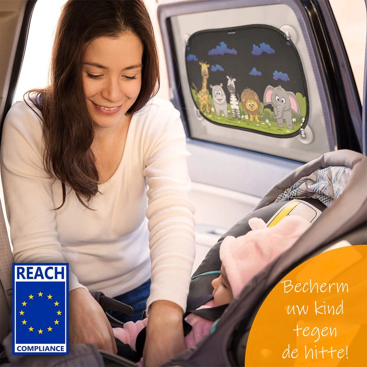 Zonnescherm Auto Baby - UV Protectie - Zonwering Auto Zijruit - Zonwering Raam - Zonnescherm Auto Zuiruit - Zonnescherm Auto Kind - Auto Zonnescherm Baby 6 Zonnescherm Auto Baby - UV Protectie - Zonwering Auto Zijruit - Zonwering Raam - Zonnescherm Auto Zuiruit - Zonnescherm Auto Kind - Auto Zonnescherm Baby - Afbeelding 4