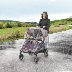 Happy Hop RainCover Twin Regenhoes Voor Dubbele Kinderwagen - Regenhoes Voor Tweeling Buggy - Dubbele Buggy - Regen Hoes Voor Kinderwagen - Universeel - Hoes Voor Kinderwagen - Buggy Regen Hoes - Baby / Toddler Raincover - Peuters & Kleuters Wandelwagen -Babyreizen 1200x1200 698