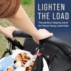 BOTC Kinderwagen Tassenhaakjes - Leer - Haakjes Voor Tassen - Set Van 2 - Leather - Extra Stevig - Buggy Haakjes - Zwart -Babyreizen 1200x1200 814