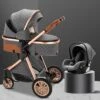 Merkloos Kinderwagen 3-in-1 – Luxe Kinderwagen - Buggy – Wandelwagen - Multifunctioneel – Opklapbaar – Incl Autostoel – Grijs -Babyreizen 1200x1200 907