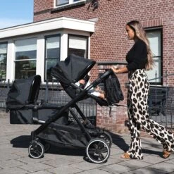 Deryan Evy Kinderwagen - Duo Kinderwagen - Uitbreidbaar - Inclusief Reiswieg - Zwart -Babyreizen 1200x1200 921