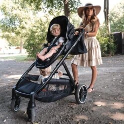 Deryan Evy Kinderwagen - Duo Kinderwagen - Uitbreidbaar - Inclusief Reiswieg - Zwart -Babyreizen 1200x1200 922