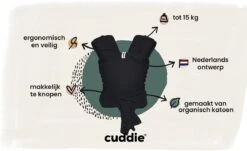 Cuddie Baby Draagdoek - Premium Organic Baby Draagdoek Gemaakt Van Bio Katoen - Newborns Tot 15 Kg - Baby Cadeau - Met Wenskaart - Zwart -Babyreizen 1200x734 2
