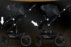 Belecoo - Luxe Kinderwagen - 3-in-1 Buggy - Opklapbare Wandelwagen - Autostoel - Wieg - Multifunctioneel - Zwart -Babyreizen 1200x797 2